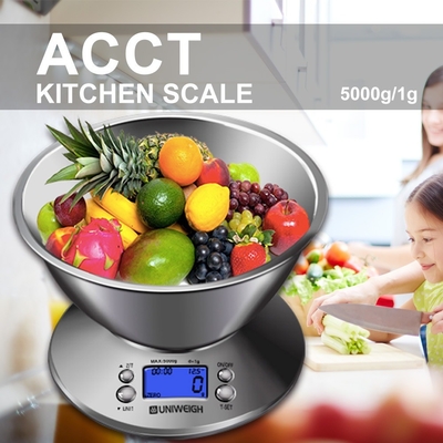 5000g/1g Capacity Food-grade Stainless Steel Digital Kitchen Food Scales for Baking and Cooking in Units of g/oz/kg/lb/ml