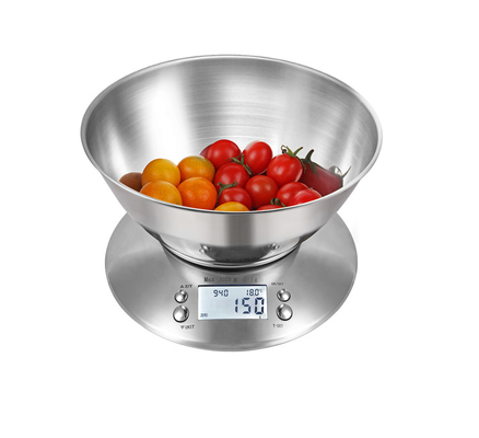 2L Bowl Nutritional Digital Food Scale Stainless Steel Scale ROUND 215*145 Mm HYD Weighing Electronic Kitchen Scale