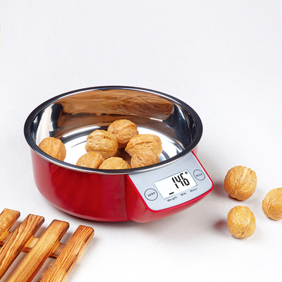 Battery-Powered 5kg 11lb Electronic Kitchen Weight Scale with Bowl and Digital Kitchen Food Scale Accurate Measurements