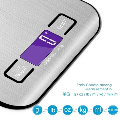 Maximum Weight Recommendation 5kg Mini OEM Anti-slip Stainless Steel Electronic Measuring 50 or 10kg CE Kitchen Scale