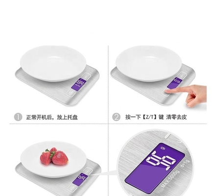 Maximum Weight Recommendation 5kg Mini OEM Anti-slip Stainless Steel Electronic Measuring 50 or 10kg CE Kitchen Scale
