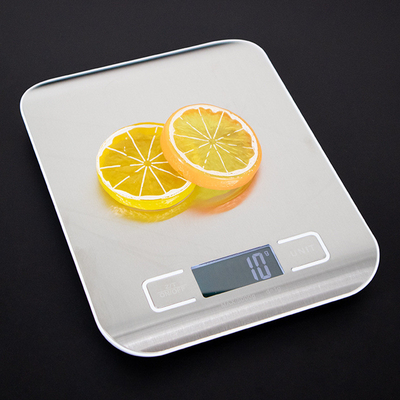 180*140*17mm Digital Display Electronic Kitchen Scale Stainless Steel 5kg Household Food Baking Weight Measuring Scale