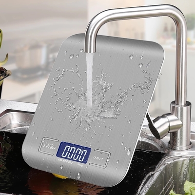 180*140*17mm Digital Display Electronic Kitchen Scale Stainless Steel 5kg Household Food Baking Weight Measuring Scale