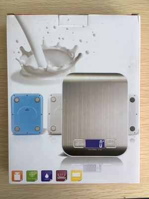 Blue Backlight LCD Display 5kg Stainless Steel Digital Kitchen Food Scale for Convenient and Accurate Weight Measuring