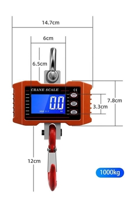 LCD Display OCS 1 Ton Digital Wireless Crane Scale with Remote Control LED Electronic Hanging Weight Scale OEM ODM Supported