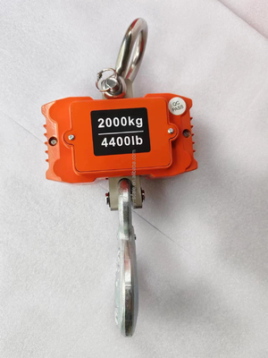 Aluminum Shell Stainless Steel 2-Ton Digital Crane Scale with Battery Powered Remote Control LCD Backlight Orange Blue