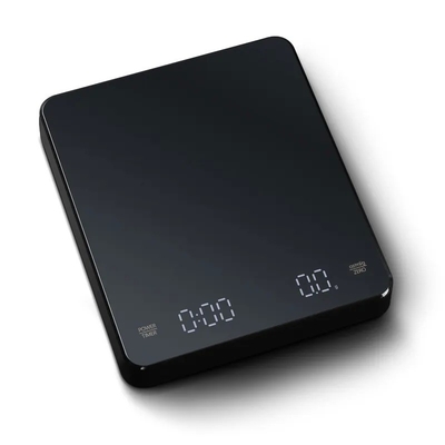 Certificate FCC Top Sale Mini Black Electric Kitchen Digital Coffee Scale with Timer Features Weight Measuring Function