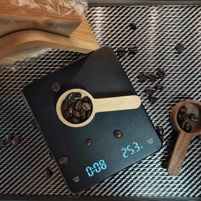 Digital Coffee Scale with Timer Function 3kg Capacity LED Display USB Charge Electronic Weighing Balance High Precision