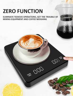 LED Hidden Touch Digital Coffee Tea Scale Electric Kitchen Tools Kitchenware for Precise Weight Measuring Rectangle Design