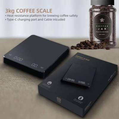 3kg Maximum Weight Recommendation Digital Household Mini Coffee Scale with Electric Power Source Timer and Digital Display