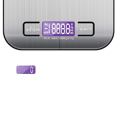 CE Rohs Certified Stainless Steel Electronic Kitchen Food Weighing Scale 5kg Charging Taring Scale with Customized Logo