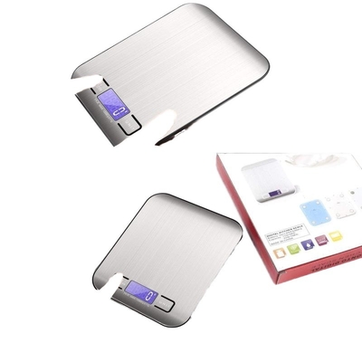 CE Rohs Certified Stainless Steel Electronic Kitchen Food Weighing Scale 5kg Charging Taring Scale with Customized Logo