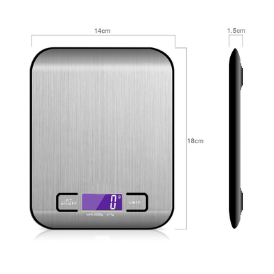 Battery-Powered TARE 5kg 10kg Capacity Digital Display Home Kitchen Food Weighing Scale for Weight Measuring