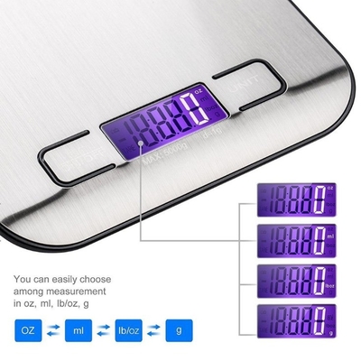 Custom Stainless Steel Digital Kitchen Scale Balanzas Domestic Electronic Baking Food Weighing Scale with 2*AAA Batteries