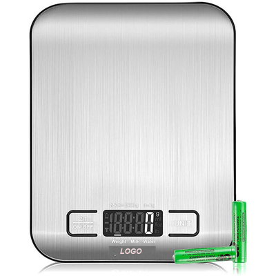 Battery Powered Stainless Steel Kitchen Scale 5KG Capacity and Accurate 1g Reading for Weight Measuring in the Kitchen