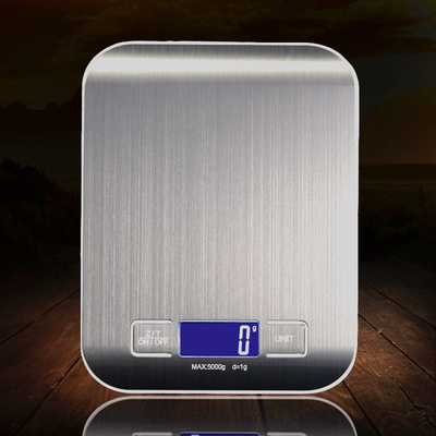 Stainless Steel Digital Kitchen Scale ROUND Maximum Weight Recommendation 5kg 5kg Capacity Kitchen Food Scale