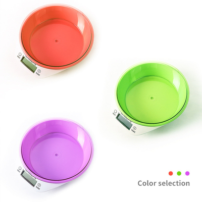 5kg Electronic Weigh Pets Food Weighing Scale With Bowl Digital Kitchen Scales with Product size 18.5*6*20.5CM