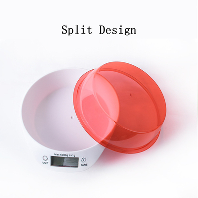 5kg Electronic Weigh Pets Food Weighing Scale With Bowl Digital Kitchen Scales with Product size 18.5*6*20.5CM