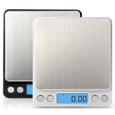 Black J R Silver Superior Mini 3kg Stainless Steel Weighing Platform Electronic Digital Weight Scale Tare Function Black