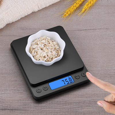 12*10*3cm GYS 3KG Black Color Smart Food Scale Most Competitive Electronic Digital Multifunction Nutrition Weighing Kitchen Scale