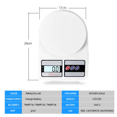 High Precision SF400 Plastic Digital Food Kitchen Scale with 2KG 5KG 10KG Capacity and 0.1g 1g Division