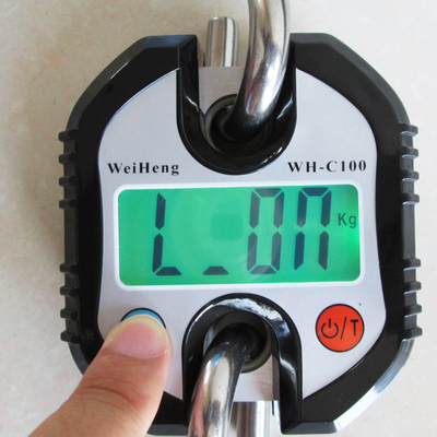 150 KG Max Capacity ABS Material Mini Digital Handheld Crane Scale WH-C100 with LED LCD Display and High Accuracy 1g