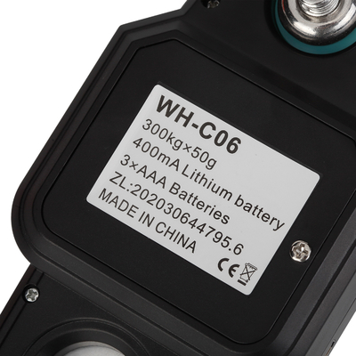 Max Capacity 300 KG ABS USB Rechargeable WH-C06 Electronic Hanging Crane Weighing Scale with LCD/LED Display 1g Accuracy