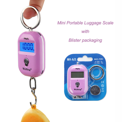 Button Battery Included Max 25kg Hook Type Small Digital Luggage Weighing Scale for Gifts 10g Capacity/accuracy