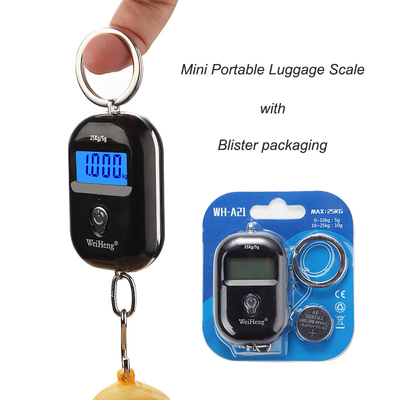Button Battery Included Max 25kg Hook Type Small Digital Luggage Weighing Scale for Gifts 10g Capacity/accuracy