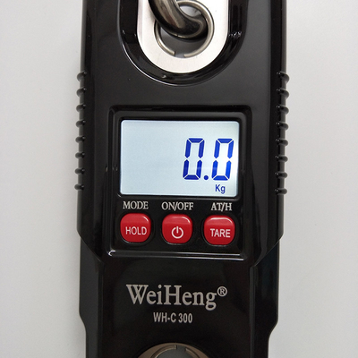 Black Portable Electronic Digital Crane Scale 300kg 660lbs Capacity ABS Material LCD/LED Display OEM Customizable