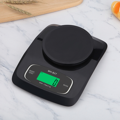 Home Kitchen 12kg Digital Scale ABS Material Electronic Weighing Machine with LCD Display and 1g Accuracy LED Units LB