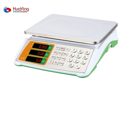 ABS 30kg Stainless Steel 4V Recharge Battery LED LCD Electronic Digital Weight Scale White or Blue Power Supply 110-220V AC