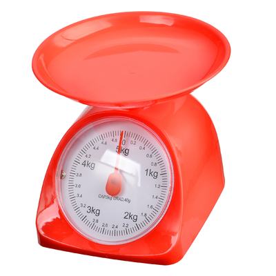 2*AAA Battery Powered Mechanical Spring Kitchen Scale ABS Plastic Material 5kg Weight Capacity