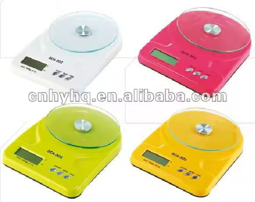 Electric Glass Kitchen Scale for Accurate Weight Measurement up to 5kg in the Kitchen