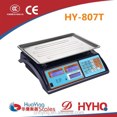 Dark Blue Body Scale HY-807T Acs-40KG Digital Kitchen Weighing Scale with Black Plastic Base