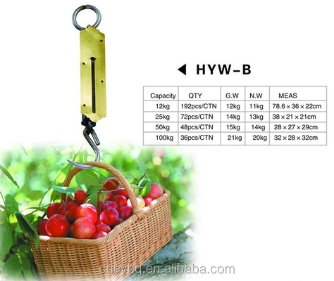 Industral Scale Manufactory Hanging Hook Handheld Metal Weighing Scale Kilo Lbs 100kg for Industrial and Heavy Duty Weighing