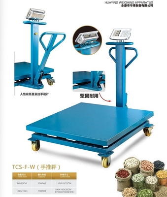 High Capacity 600kg Digital Platform Weighing Scale with Wheel Design Your Own Logo