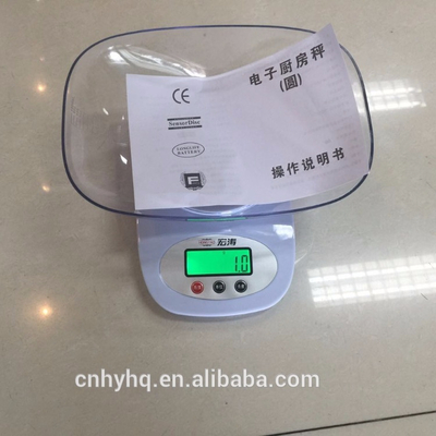 10kg Capacity Digital Kitchen Scale with Bowl Function Weight Measuring Original HT-800 With Scale Tray