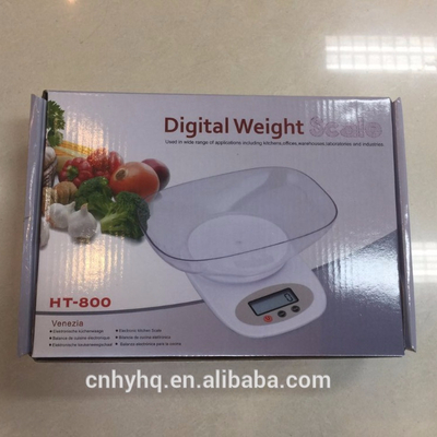 10kg Capacity Digital Kitchen Scale with Bowl Function Weight Measuring Original HT-800 With Scale Tray