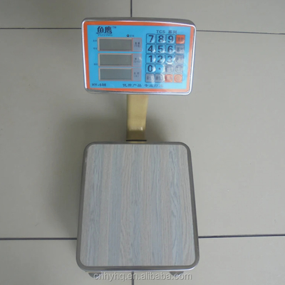 LCD Back Light 100kg Electronic Platform Scale TCS-608 in Stainless Steel for Accurate Weighing Results