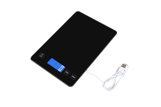 FCC Certified 15 kg Glass Electronic Food Weighing Scale with 2*AAA Batteries and High Precision