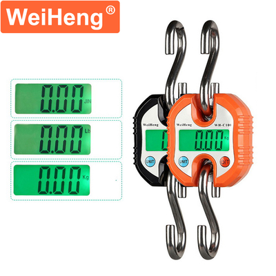 Mini Digital Crane Scale Hand Held 150kg 330lbs Peak Weight Hanging Scale WH-C100 LB Units