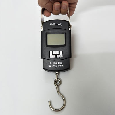 50kg/110lb Hanging Scale Electronic Weighing Scales Travel Portable Digital Luggage Balance ABS Plastic Stainless Steel