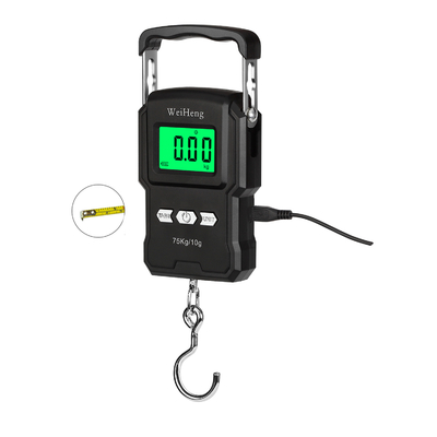 LCD Display Jin Units WeiHeng WH-A27 USB Rechargeable Bluetooth 75kg Hanging Scale Portable