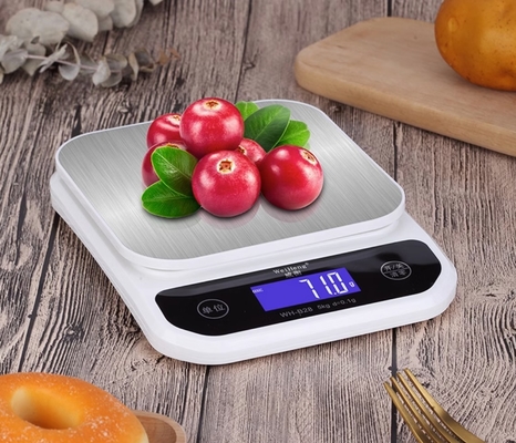 Rectangle Electric Kitchen Scale Stainless Steel 5KG 0.1G USB Chargeable Waterproof WeiHeng WH-B28