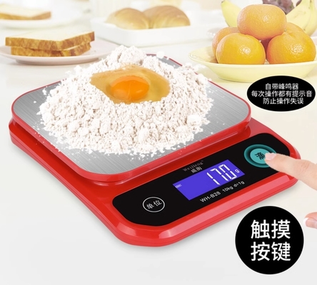 Rectangle Electric Kitchen Scale Stainless Steel 5KG 0.1G USB Chargeable Waterproof WeiHeng WH-B28