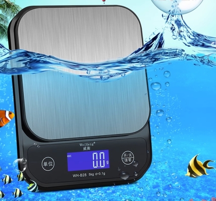 Rectangle Electric Kitchen Scale Stainless Steel 5KG 0.1G USB Chargeable Waterproof WeiHeng WH-B28