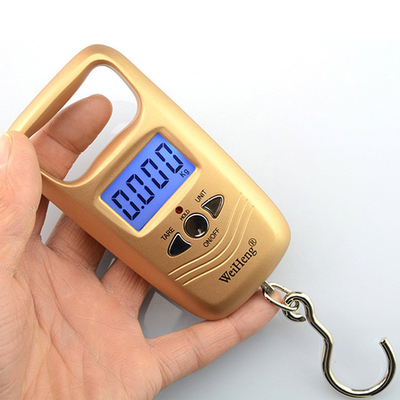 ABS Plastic Stainless Steel WeiHeng WH-A17 50kg Black Gold Electronic Hanging Scales for Accurate and Weighing
