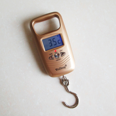 ABS Plastic Stainless Steel WeiHeng WH-A17 50kg Black Gold Electronic Hanging Scales for Accurate and Weighing