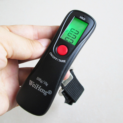 WeiHeng WH-A18 50kg Belt Travel Luggage Scale Digital With Hook Weight Measuring and CE ROHS FCC Certified